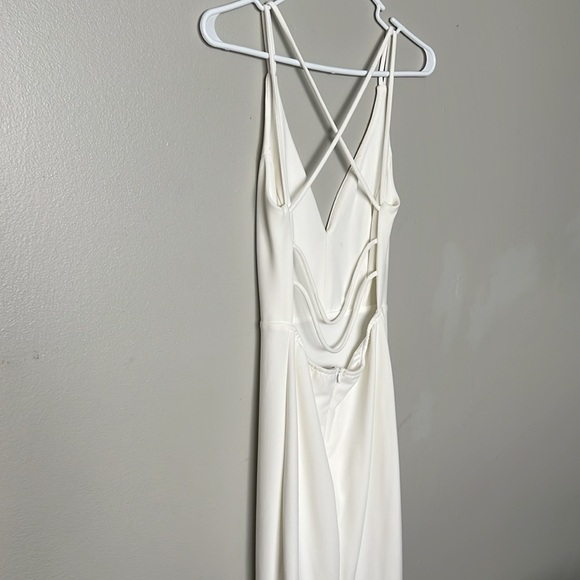 Lulu’s All This Allure White Strappy Backless Mermaid Dress - Picture 4 of 5